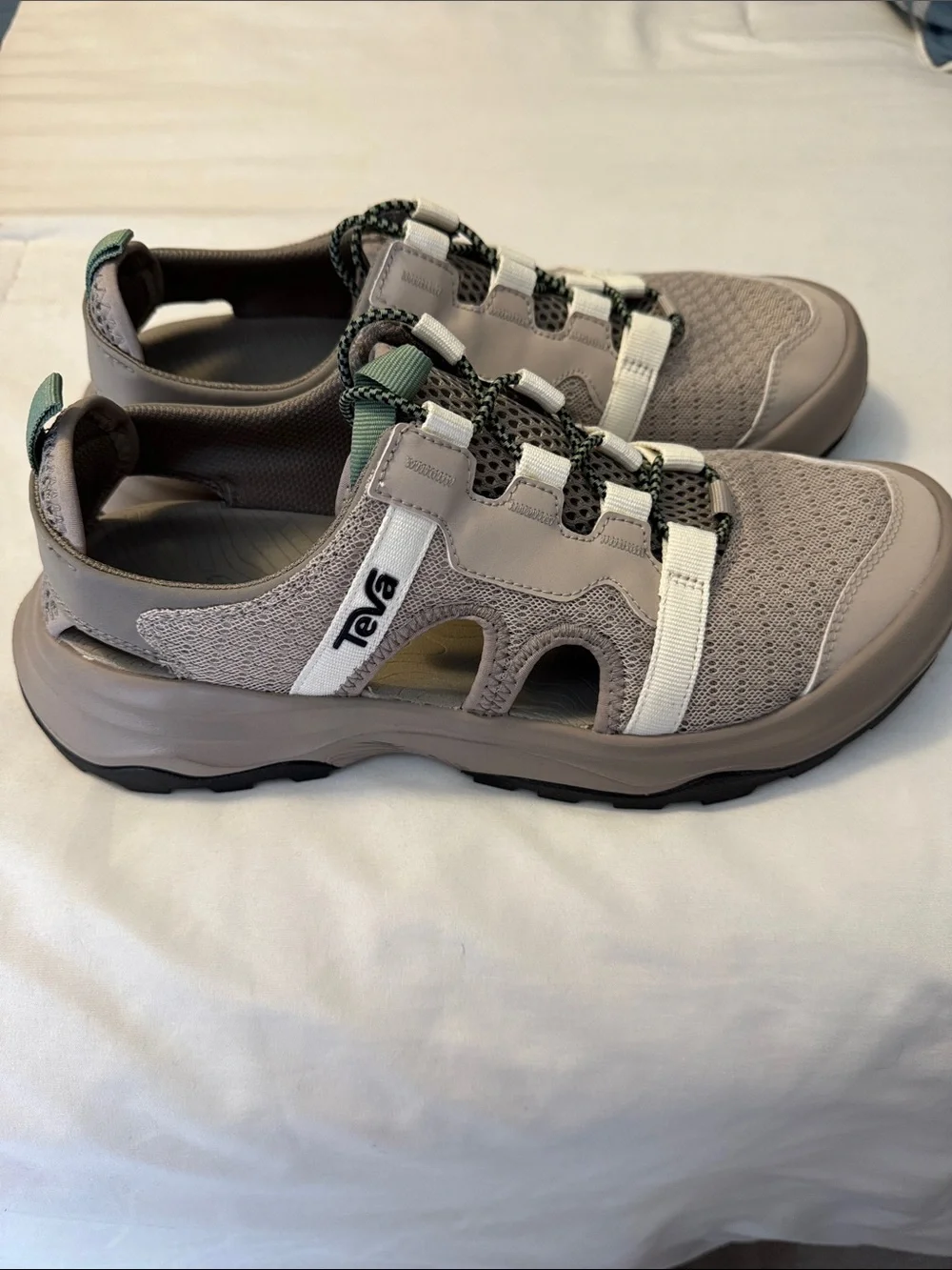 Teva New in Box! Women’s Taupe/White Hybrid Outdoor Sandal-Sneakers